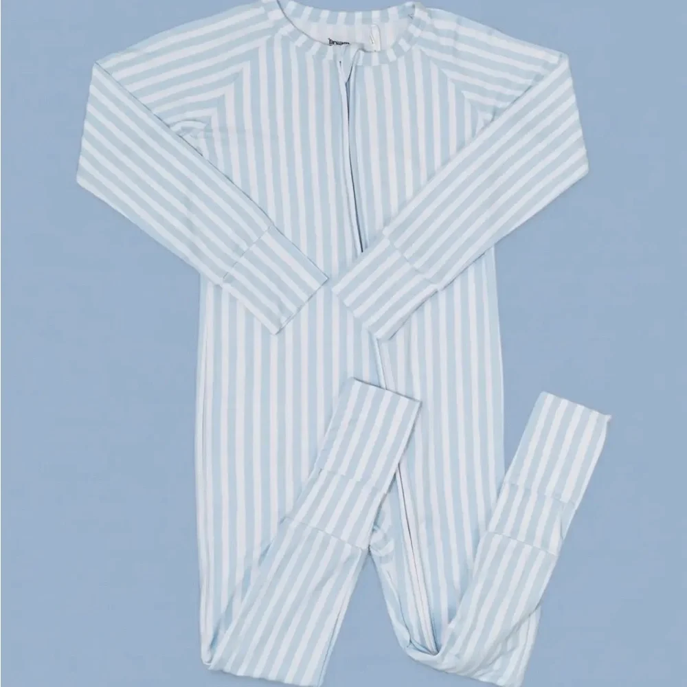 Dream Big Little Co Blue Stripe Convertible Romper 3-6 12-18 18-24 months